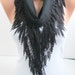 Black Scarf Cotton Scarf Lace Scarf Headband Lace Edge Hair Accessory Fashion Women Accessories