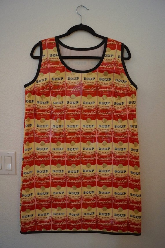 Campbell's Soup Can Dress / 60s Mod Pop Art to by ModVibeVintage