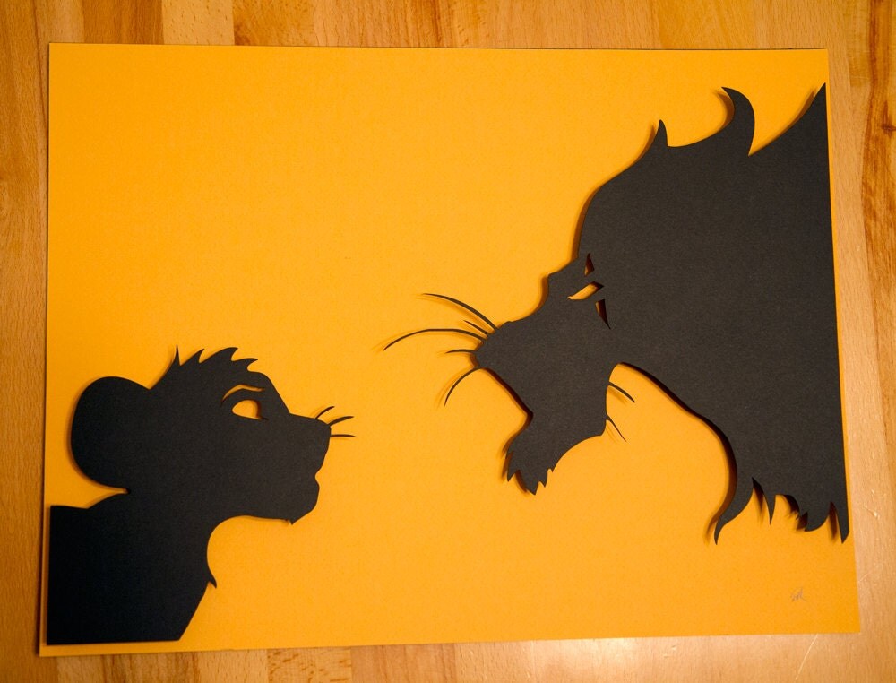 Download Lion King Simba and Scar // silhouette hand cut paper by ...