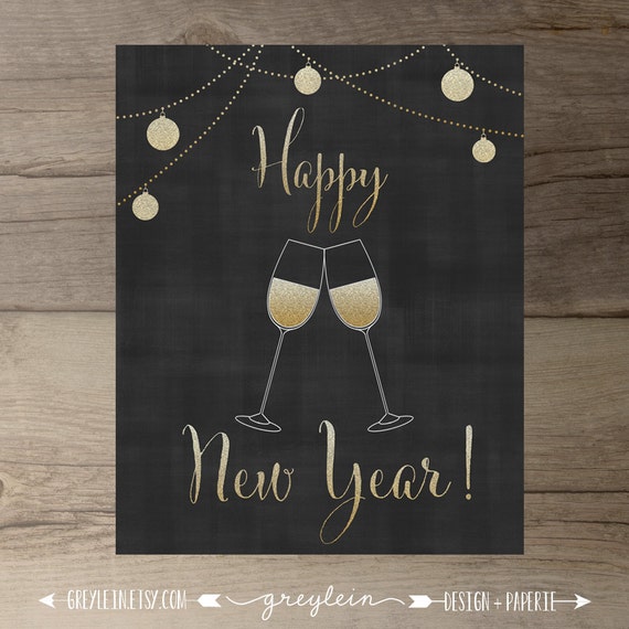 Items similar to Happy New Year • Photo Booth Prop • Sign ...