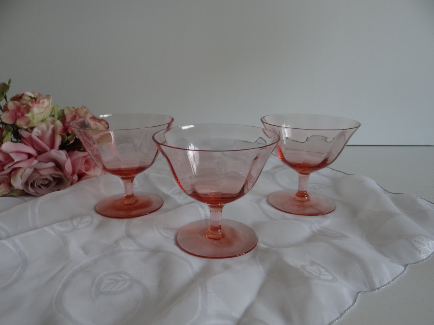 Pretty Pink Footed Sherbet Dishes Pretty in Pink Pink