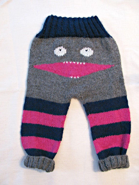 Knitted Monster Pants/ Baby Monster Pants