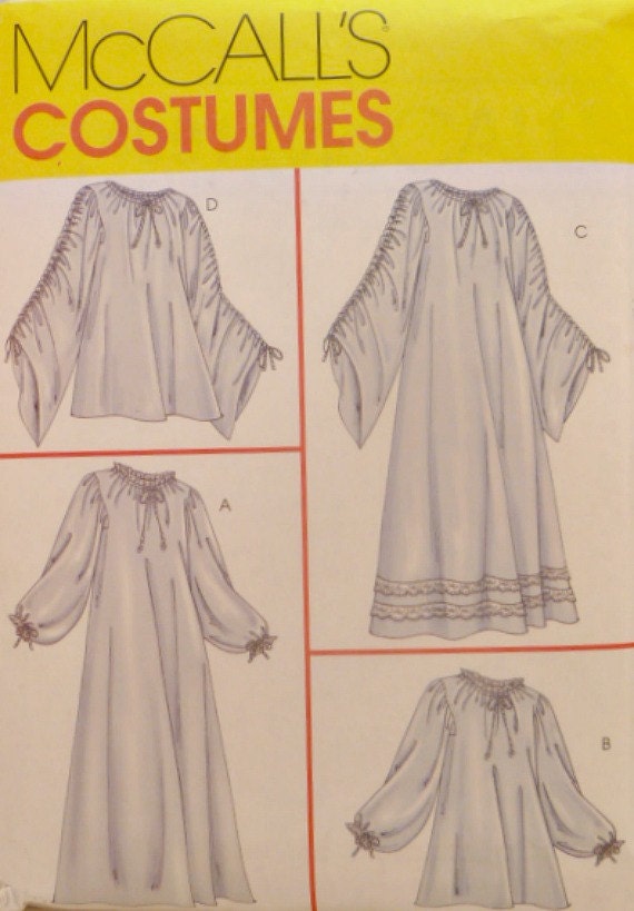 Costume Renaissance Medieval Chemise Sewing Pattern Size 16 18