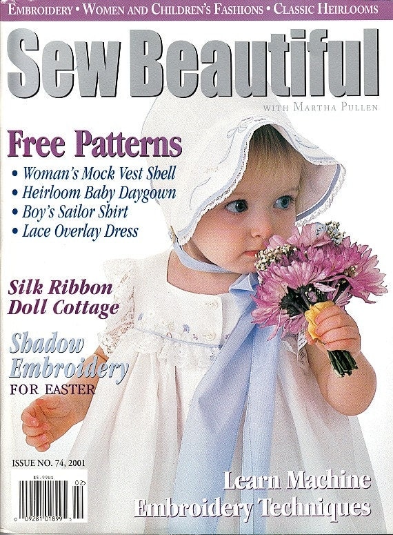 Sew Beautiful Magazine January February 2001 Heirloom Shadow
