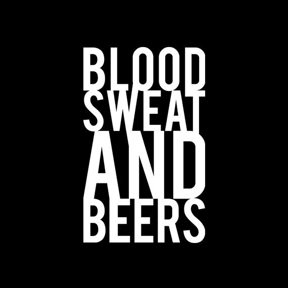 Blood Sweat And Beers Colored Tshirt Options