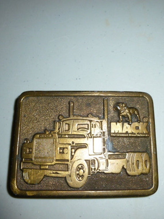 Vintage Mack Truck Adezy Belt Buckle 1976 B359