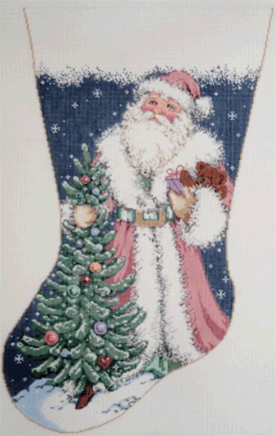 Needlepoint HandPainted Canvas SANDRA GILMORE Christmas by CLGifts