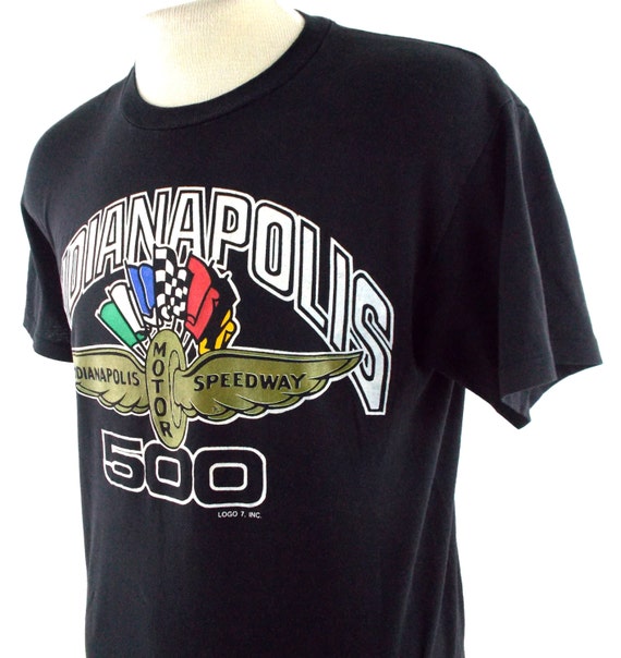 80s Indianapolis 500 Indy Racing Vintage T Shirt Large