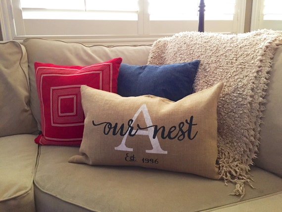Our Nest Custom Farmhouse Shabby Chic Pillow Cover 100%
