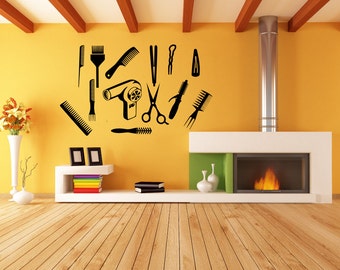 Hair Salon Wall Decor premium quality decal at 30 % less priceallstickers on etsy Hair Salon Wall Decor premium quality decal at 30 % less priceallstickers on etsy