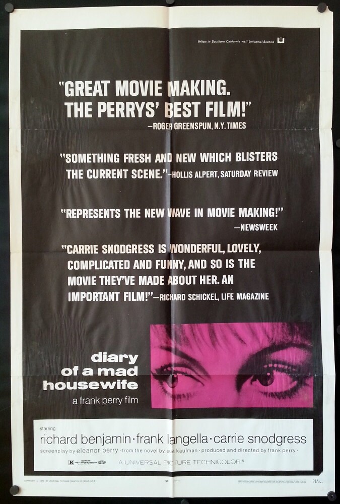 Diary of a Mad Housewife Vintage Comedy Movie Poster by housepig