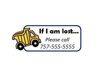Set of 8+ Custom Temporary Tattoos - Emergency Contact Info / If Lost