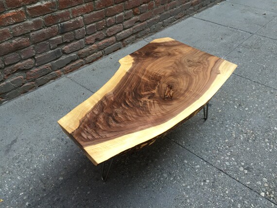 SOLD Amazing Black Walnut Live Edge Coffee Table