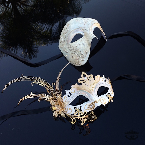 Couples Masquerade Mask His & Hers Masquerade Mask by 4everstore