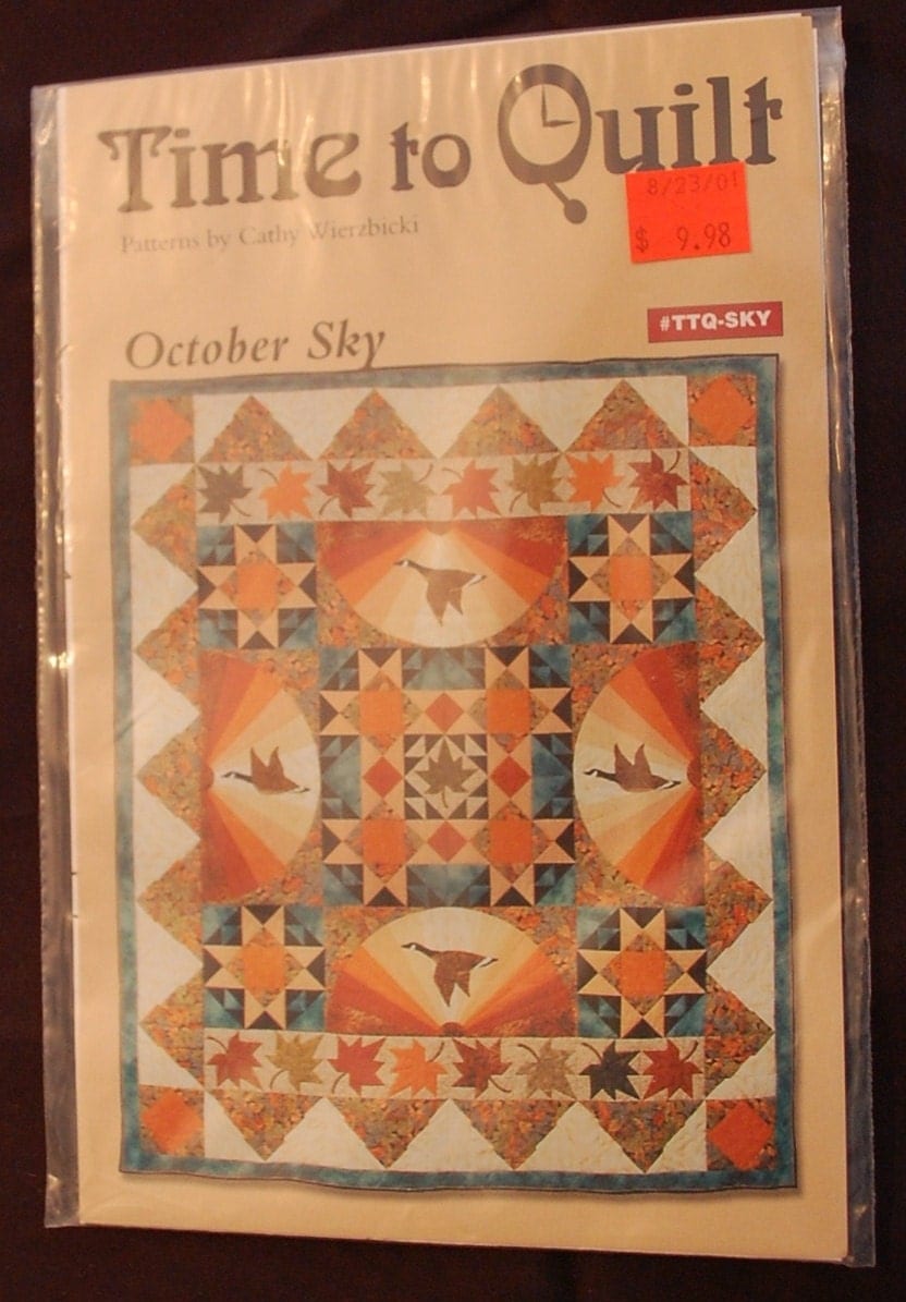 Time to Quilt October Sky Quilt Pattern by Cathy Wierzbicki