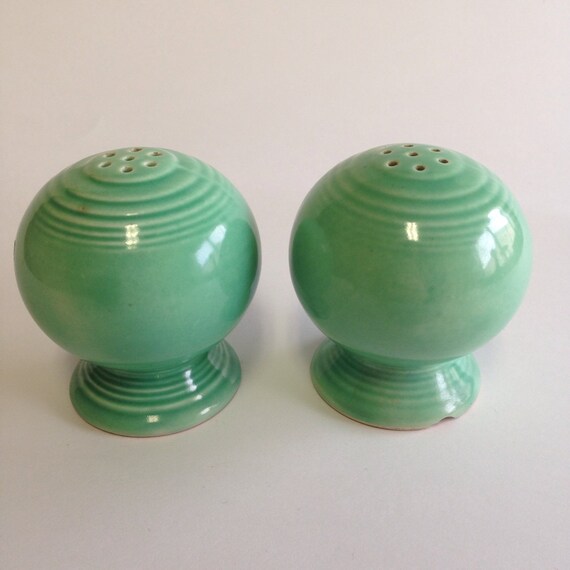 Items similar to Original Green Fiestaware Salt and Pepper Shakers on Etsy