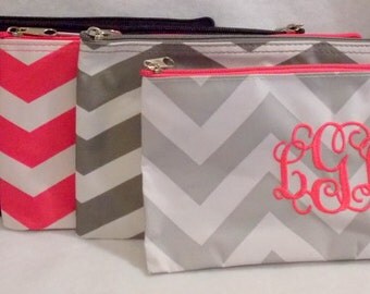 Monogrammed Makeup Bag Monogrammed Bag Monogrammed Pouch
