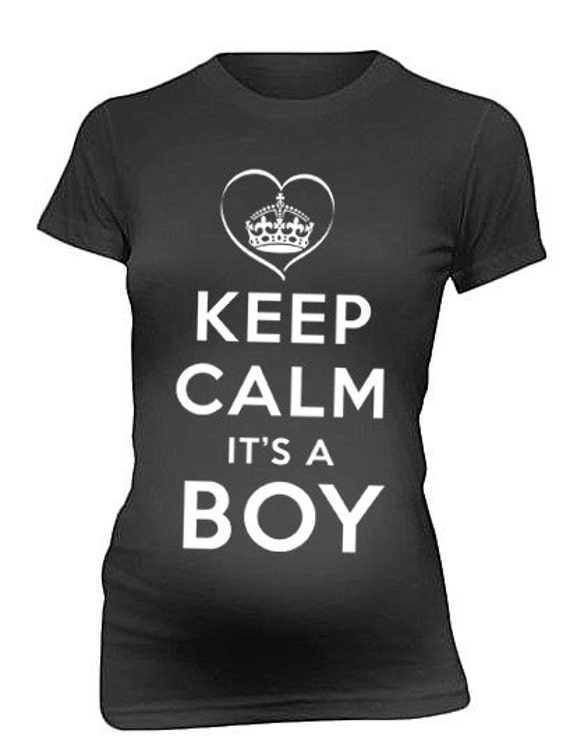 Keep Calm Its A Boy T-Shirt Maternity Tee Shirt by maternitytees