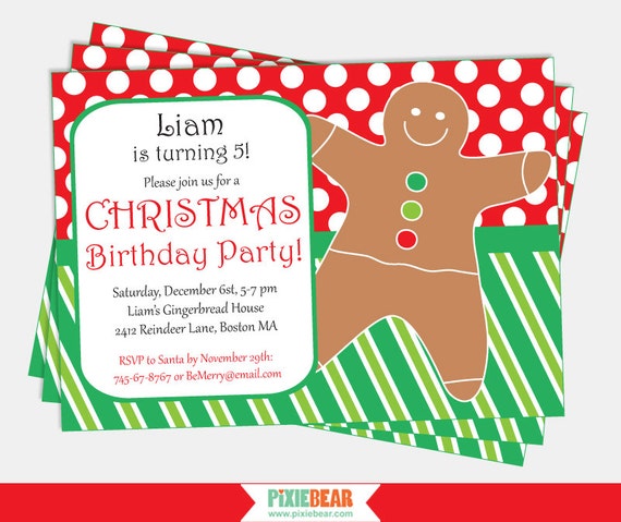 christmas birthday invitation christmas invitation download christmas birthday invitation christmas invitation download