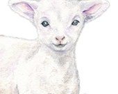 Lamb Nursery Art Print Sheep Nursery Art Farm Animal Nursery Baby Boy Nursery Decor Baby Girl Nursery Wall Art Baby Animal Baby Sheep 11x14.