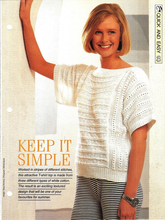 Knitting pattern Womans Keep It Simple