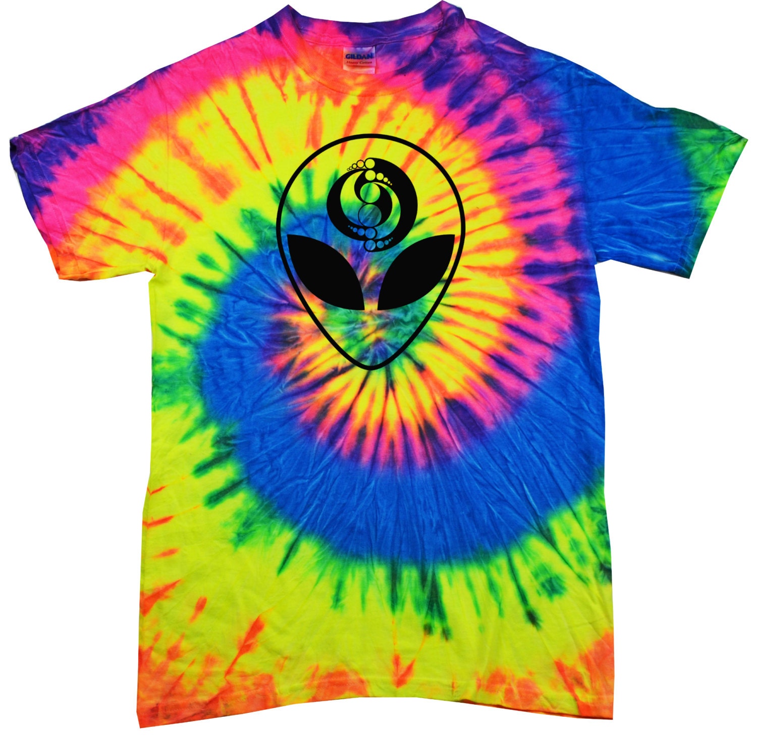 tie dye alien shirt