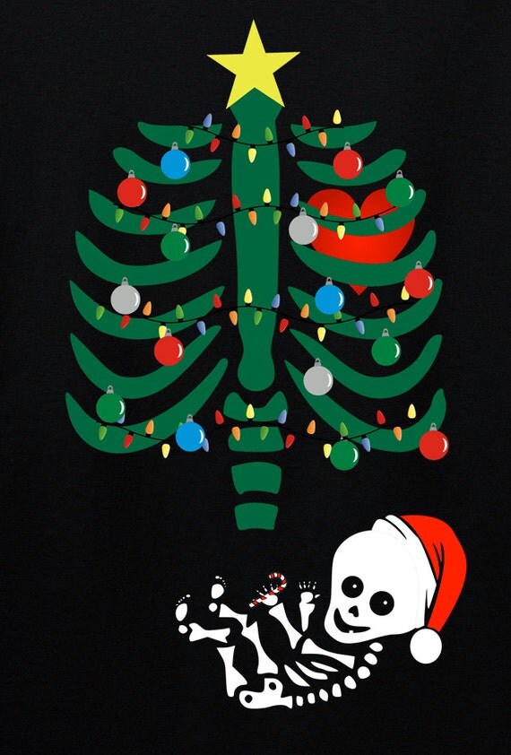 skeleton ribcage baby christmas tree t shirt by skeleton ribcage baby christmas tree t shirt by