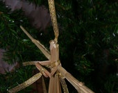 Gold Angel Straw Dolly Christmas Decoration for a traditional tree