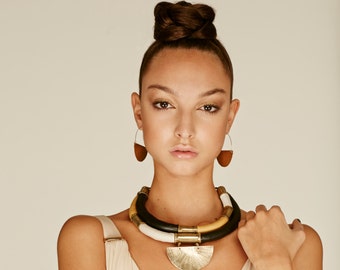 African choker, African necklace, african jewelry, statement necklace, ethnic necklace, tribal necklace, bib, slow fashion, Mother's day