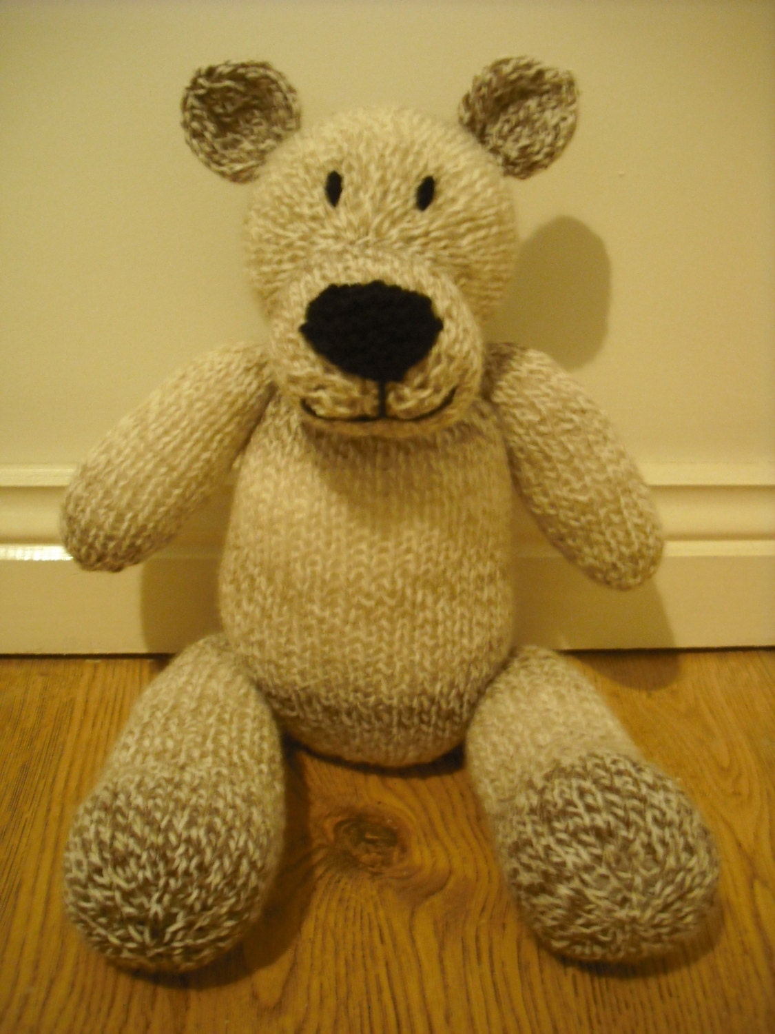 Hand Knitted Vintage Style Teddy Bear by QuickSticksKnits on Etsy