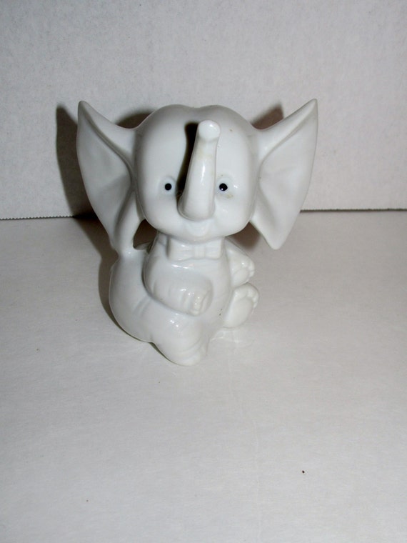 white porcelain elephant figurine