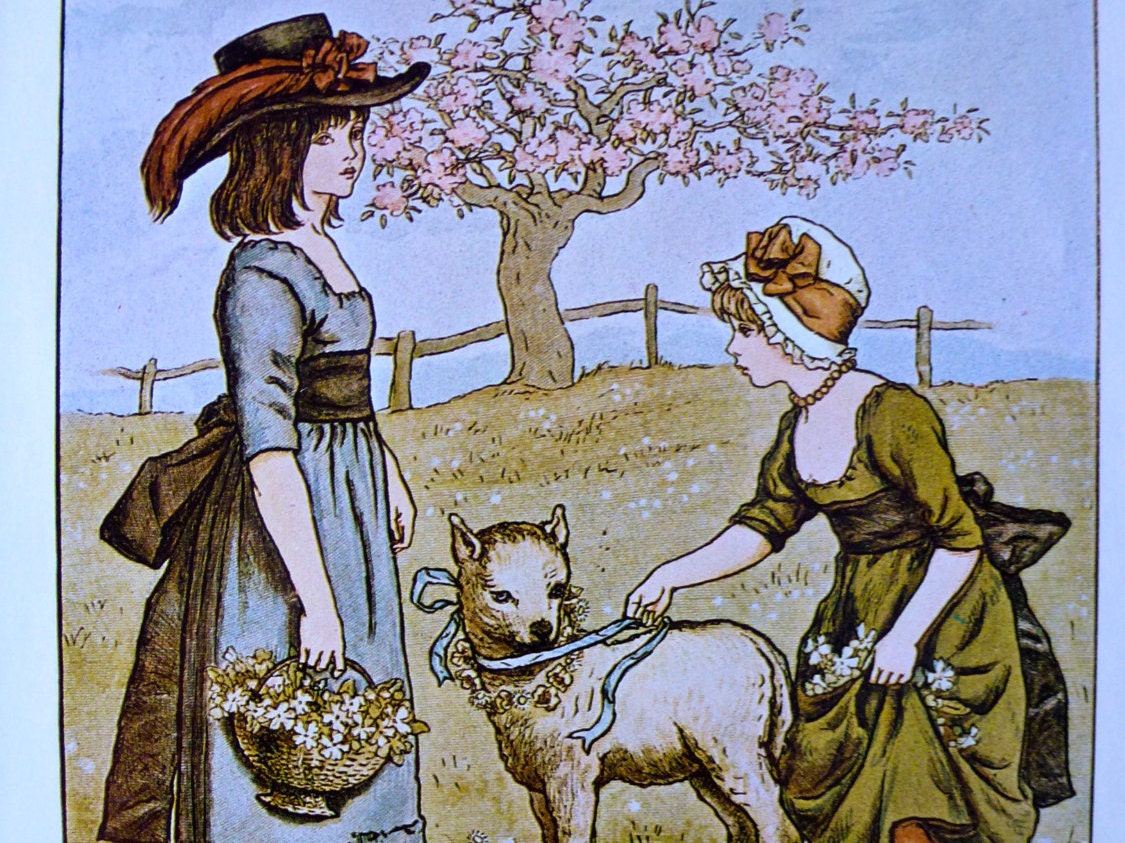 3 Vintage Kate Greenaway Art Prints Children's Book by StudioSeena