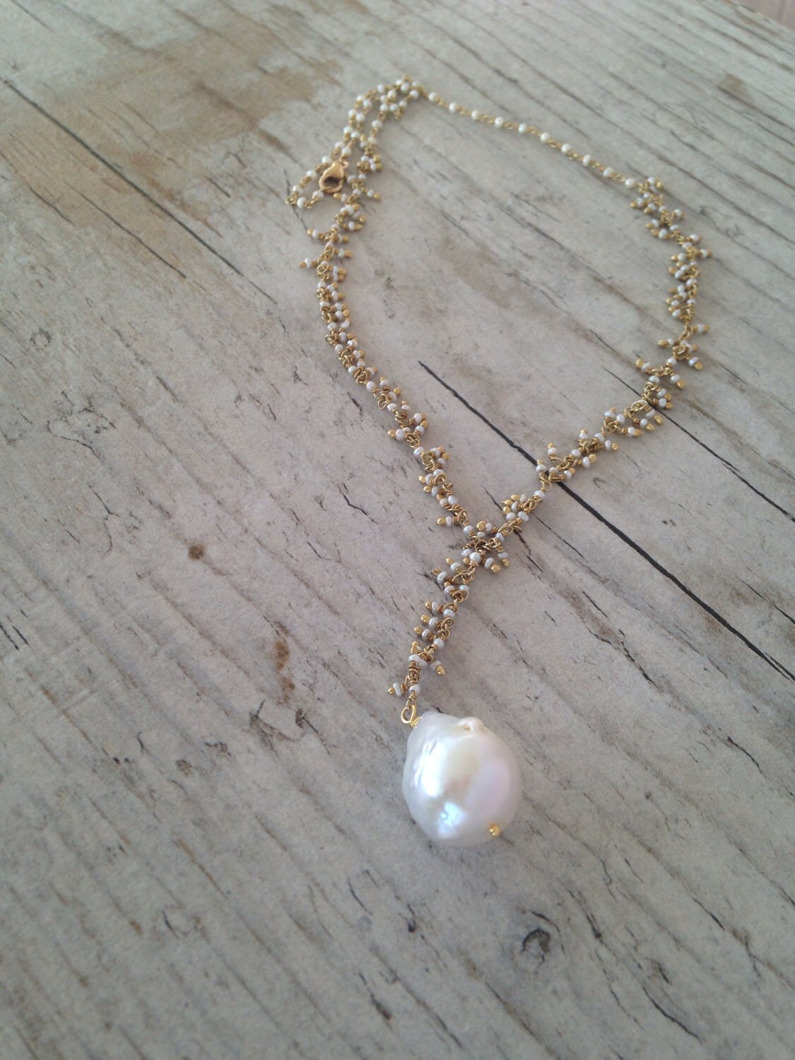 CAMILLE pearl drop necklace