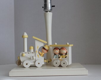 Vintage 1970s Irmi Nursery Train Lamp