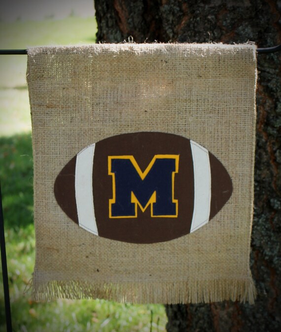 Football garden flag College flag Sports flag by Manderellas