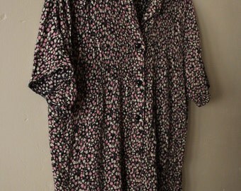 Vintage Made in Jamaica Black and White Button Blouse main image 1
