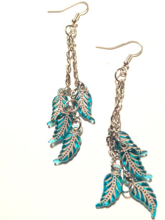 Falling Leaves Dangle earrings by Creationlily on Etsy