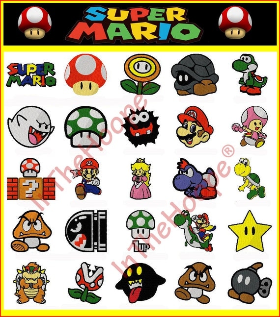 Super Mario Embroidery Designs Disney PES HUS JEF by InTheHoope