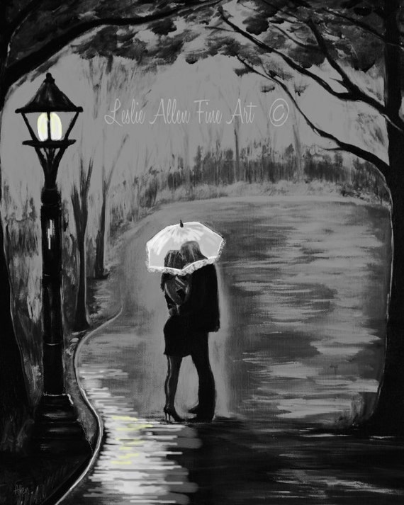 Items similar to Couple In Love Couple Painting Couple Hugging Romantic ...