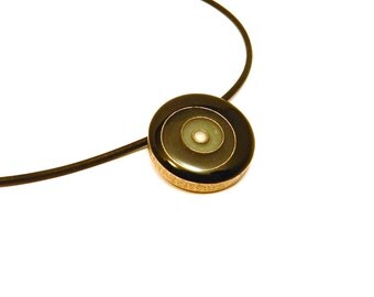 Vertigo Necklace in Shades of Gray (OOAK 3D printed pendant with enamel)