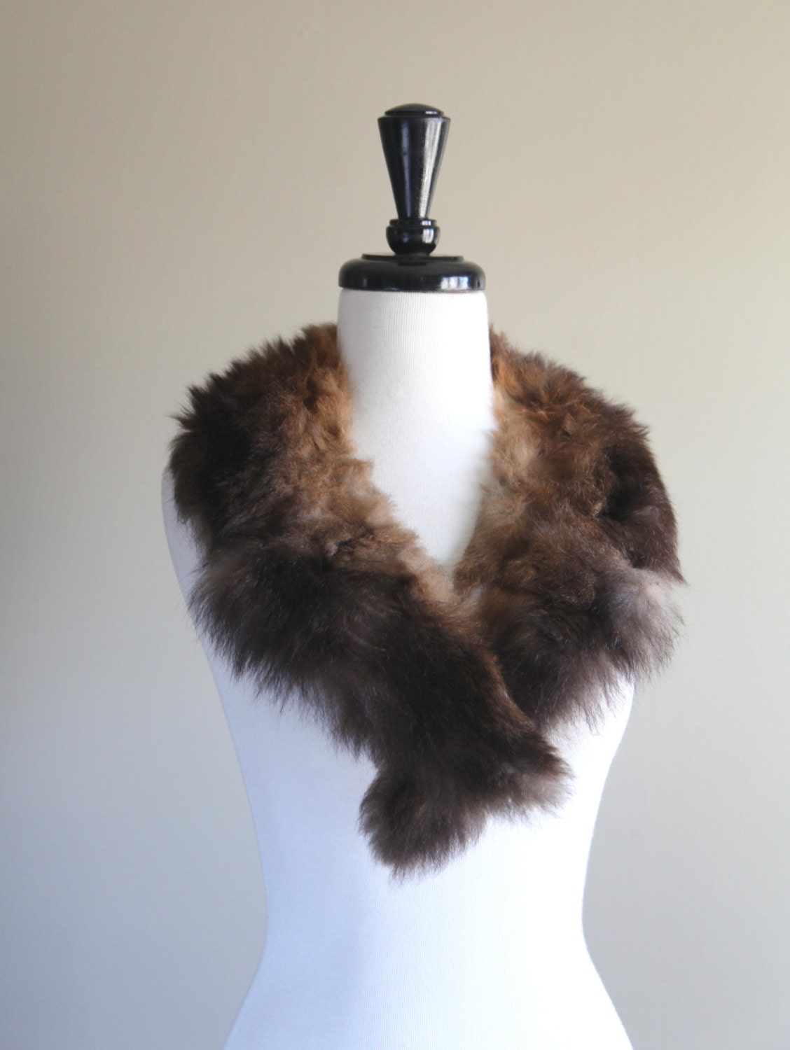 1960s Vintage Brown Fur Detachable Coat & Jacket Collar / Mad Men 1950s ...