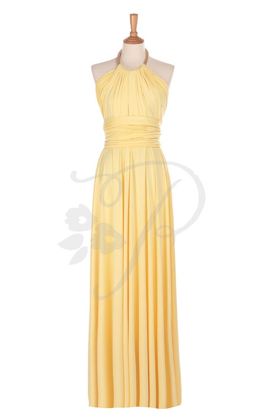 Bridesmaid Dress Infinity Dress Sunshine Yellow by thepeppystudio