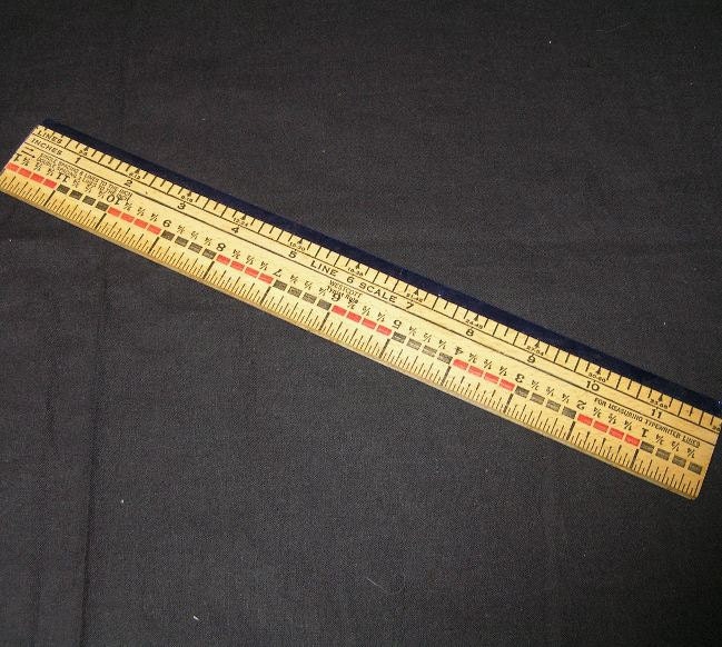 Old Westcott Typists Wood Ruler with 4 to 5 Measuring Scales, ~~by ...
