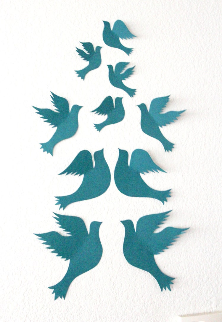 Dove Wall Decor Living room art Dove Art Paper by MyDreamDecors