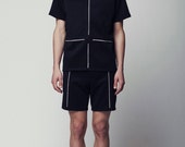 Mens Shirt Mens Black Shirt Mens Oversized Shirt Mens Short Sleeve Shirt Minimalist clothing mens clothing fashion mens shirt burning man