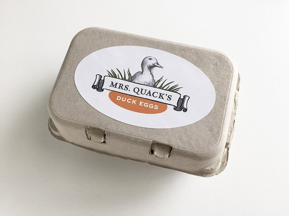 Duck Egg Labels Personalized Duck Sticker by GalleryintheGarden