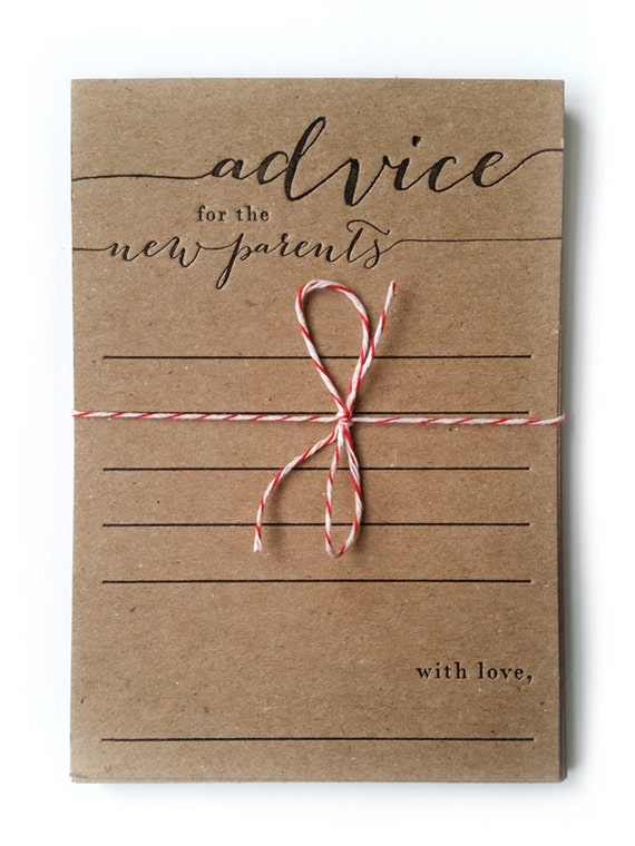 advice for the new parents letterpress baby by ...