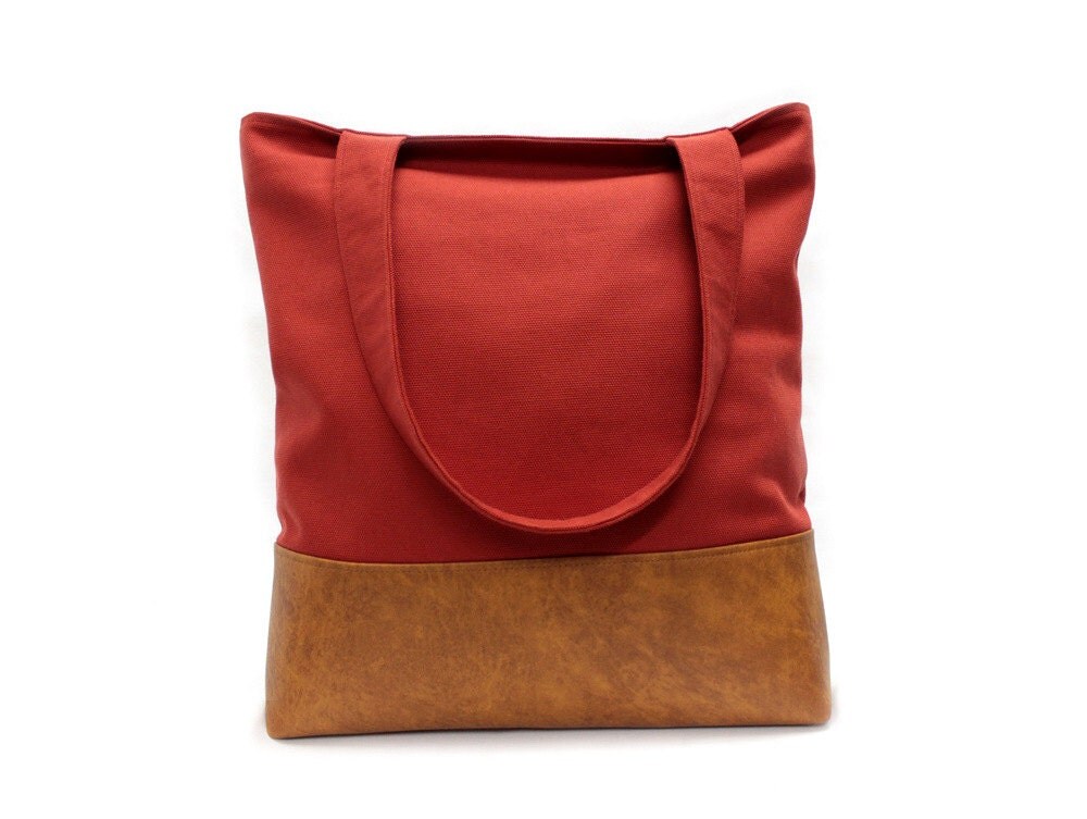 red large tote