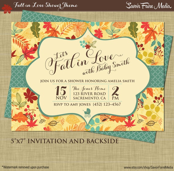 Fall Themed Baby Shower Invitations 9