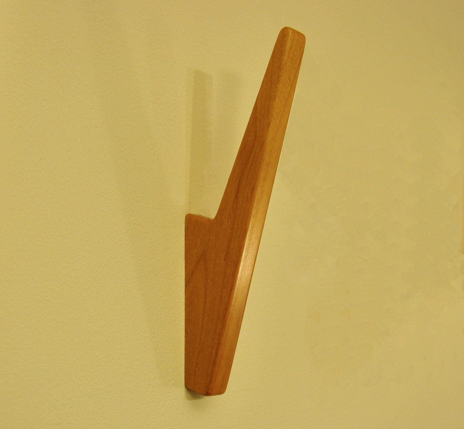 Modern Wall Hook SWORD HOOK in Natural Alder. Coat Hook